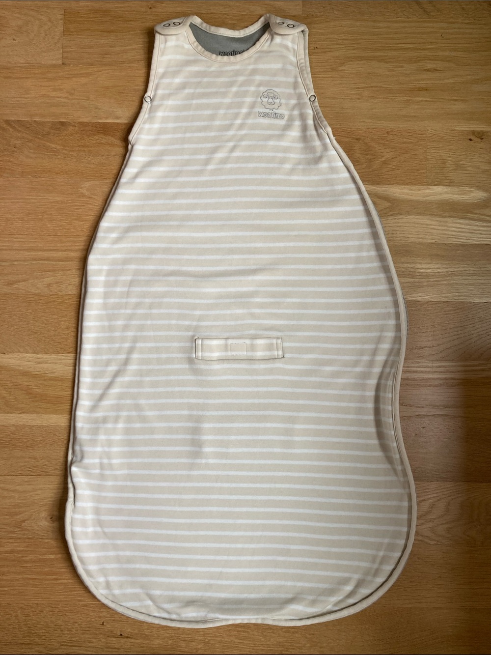 Woolino 4 Season Baby Sleep Sack, Merino Wool & Organic Cotton, Birch Gray